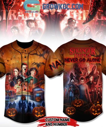 Custom Stranger Things Baseball Jersey - Halloween Edition With Name & Number