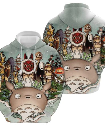 Sghibli Hoodie Sghibli Characters Graphic Hoodie Colorful Unisex