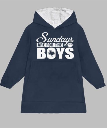 Sundays Are For The Boys Blanket Hoodie
