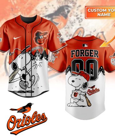 Customizable Orioles Baseball Jersey With Cartoon Design – Add Your Name!