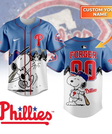 Customizable Phillies Snoopy Jersey - Personalize Your Name & Number