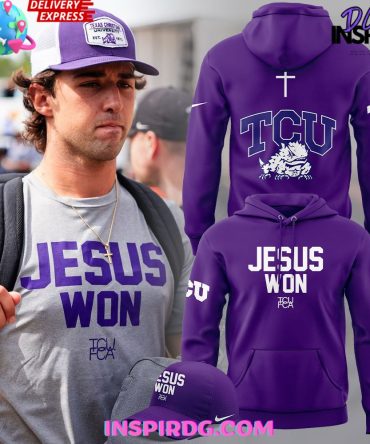 Tcu Football Jesus Won 2024 Purple Hoodie
