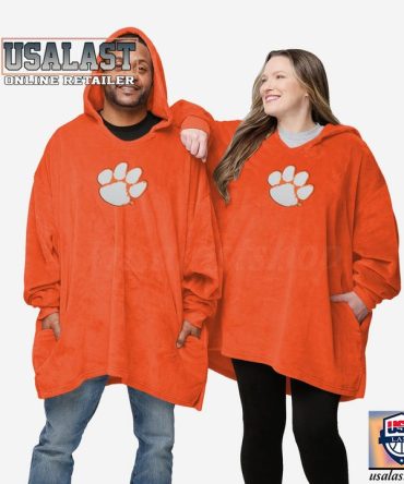 New Ncaa Clemson Tigers Lightweight Blanket Hoodie Hoodie Blanket