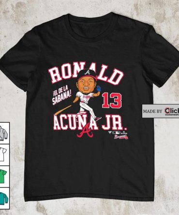 Atlanta Braves Ronald Acuna Jr. Number 13 Caricature Cartoon Shirt