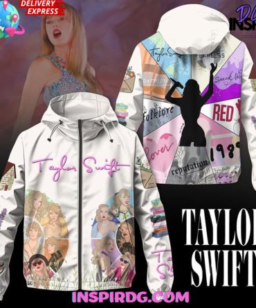 Taylor Swift Album Collection Windbreaker Outdoor Zipper Hoodie