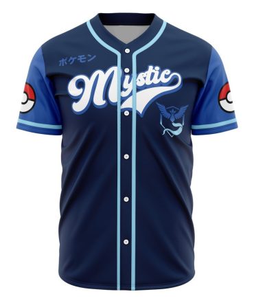 Team Mystic Blue Baseball Jersey - Stylish Gamer Apparel For Pokémon Fans