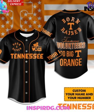 Tennessee Volunteers Born Raiser Black Baseball Jersey