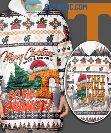 Tennessee Volunteers Go Big Orange They Not Like Us Christmas Oodie Hoodie Blanket