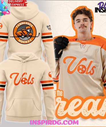 Tennessee Volunteers Ice Hockey Cream 2025 All Over Print Hoodie, 3D Hoodie
