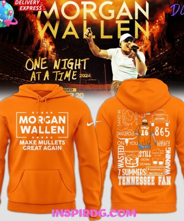 Tennessee Volunteers Morgan Wallen Make Mullets Great Again 2024 Orange Hoodie