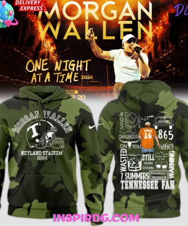 Tennessee Volunteers Morgan Wallen Neyland Stadium 2024 Camo Hoodie