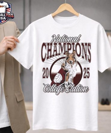 Texas A&Amp;M Aggies National Champions Volleyball 2025 Mascot T-Shirt