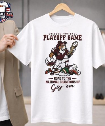 Texas A&Amp;M Aggies Ncaa College Football Playoff Game Road To The National Championship Gig 'Em Mascot T-Shirt