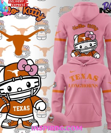 Texas Longhorns X Hello Kitty 2024 Pink Hoodie