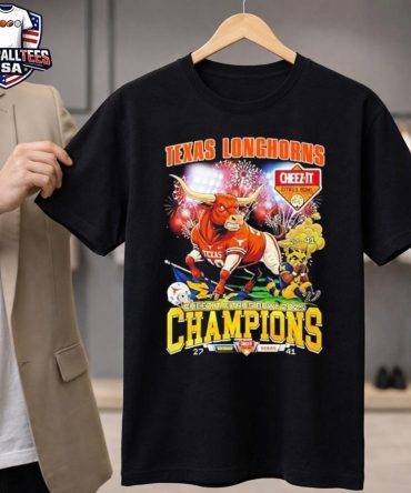 Texas Longhorns 2025 Cheez-It Citrus Bowl Champions 27-41 Score Mascot Fireworks Unisex Shirt