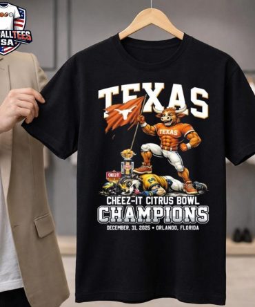 Texas Longhorns Beat Wolverines Cheez-It Citrus Bowl Champions Score 41-27 Dec 31 2025 Mascot Unisex Shirt