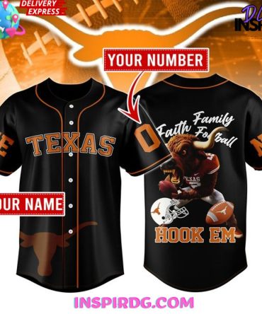 Texas Longhorns Hook 'Em Baseball Jersey