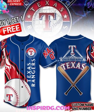 Texas Rangers Mlb Personalized Baseball Jersey