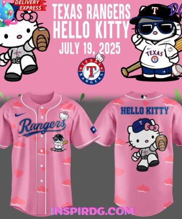 Texas Rangers X Hello Kitty Night 2025 Pink Jersey