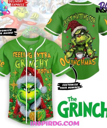 The Grinch Just Waiting For Grinchmas Baseball Jersey