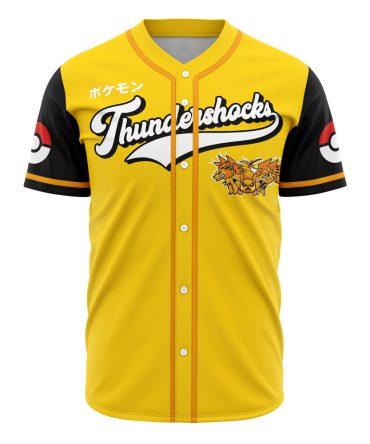 Thundershocks Yellow Baseball Jersey - Stylish Unisex Anime-Inspired Sportswear