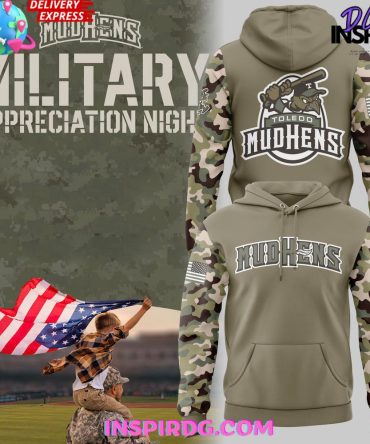 Toledo Mud Hens Military Appreciation Night 2025 All Over Print Hoodie