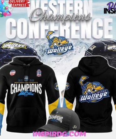 Toledo Walleye 2025 Echl Western Conference Champions Edition All Over Print Hoodie