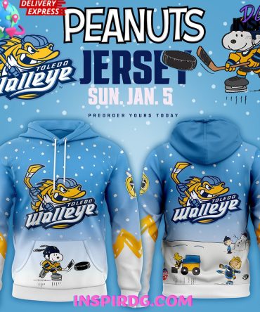 Toledo Walleye X Peanuts Limited Edition Custom Hoodie