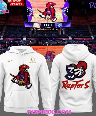 Toronto Raptors 30Th Anniversary Limited White Hoodie