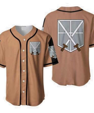 Attack On Titan Inspired Baseball Jersey - Survey Corps Design, Unisex Cosplay Shirt