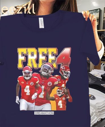 Travis Kelce Free 4 Rashee Rice Shirt