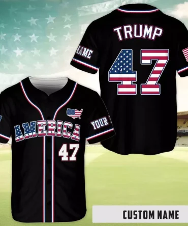 Donald Trump Usa Baseball Jersey - Patriotic Design