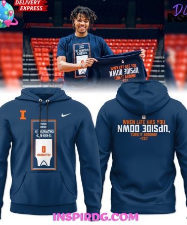Upside Down Terrence Shannon Illinois Fighting Illini All Over Print Hoodie, 3D Hoodie
