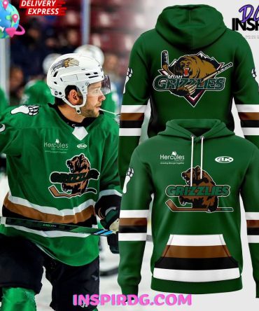 Utah Grizzlies 2025 Special Retro All Over Print Hoodie