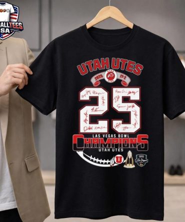 Utah Utes 2025 11-2 Las Vegas Bowl Champions Signatures Unisex Shirt