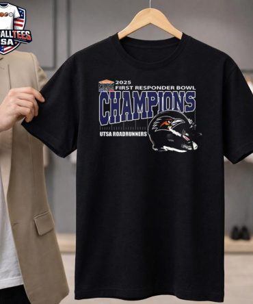 Utsa Roadrunners Football Are First Responder Bowl Champions 2025 Helmet Logo Unisex Shirt