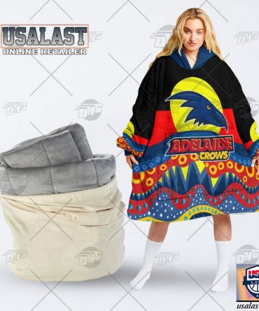 Hot Afl Adelaide Crows Lover Aboriginal Flag Indigenous Blanket Hoodie Hoodie Blanket