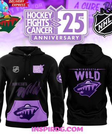 Minnesota Wild X Hockey Fights Cancer 2024 Hoodie