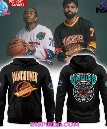 Vancouver Canucks X Grizzlies Black Skate Special All Over Print Hoodie, 3D Hoodie