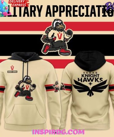 Vegas Knight Hawks 2025 Military Night Edition All Over Print Hoodie