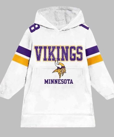 Vikings Minnesota Football Blanket Hoodie