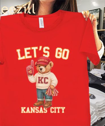 Vintage Let'S Go Kansas City Chiefs Bear Shirt
