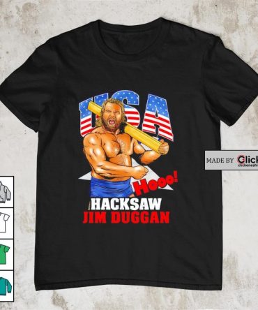 Vintage Wrestling Hero Hacksaw Jim Duggan Usa Flag Hooo T-Shirt