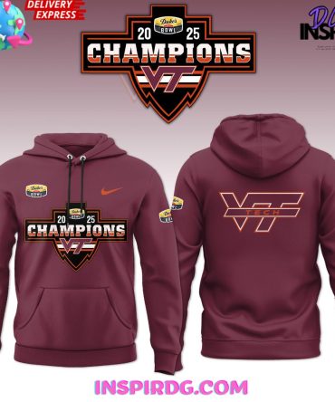 Virginia Tech Hokies 2025 Dukes Bowl Champions All Over Print Hoodie, 3D Hoodie
