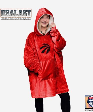 Toronto Raptors Nba Red Blanket Hoodie Hoodie Blanket