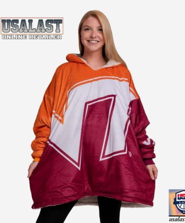 Virginia Tech Hokies Big Logo Fleece Hoodie Blanket