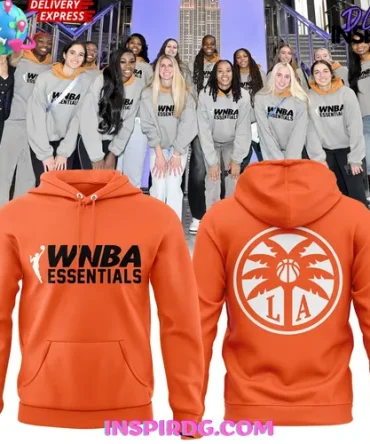 Wnba Los Angeles Sparks X Essentials 2025 Orange All Over Print Hoodie