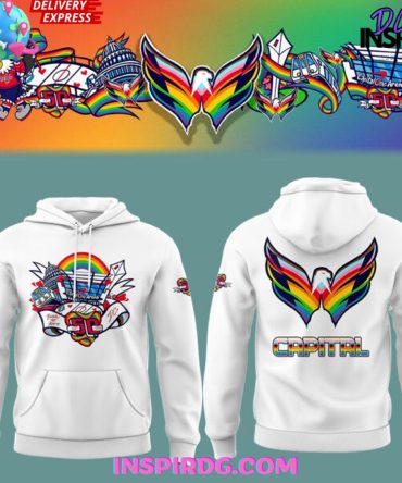 Washington Capitals Pride Night 2025 White Hoodie