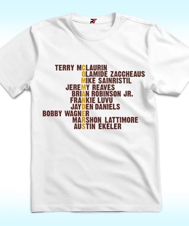 Washington Commanders Player Names Shirt