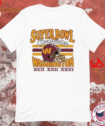 Washington Commanders Three-Time Super Bowl Champions T-Shirts